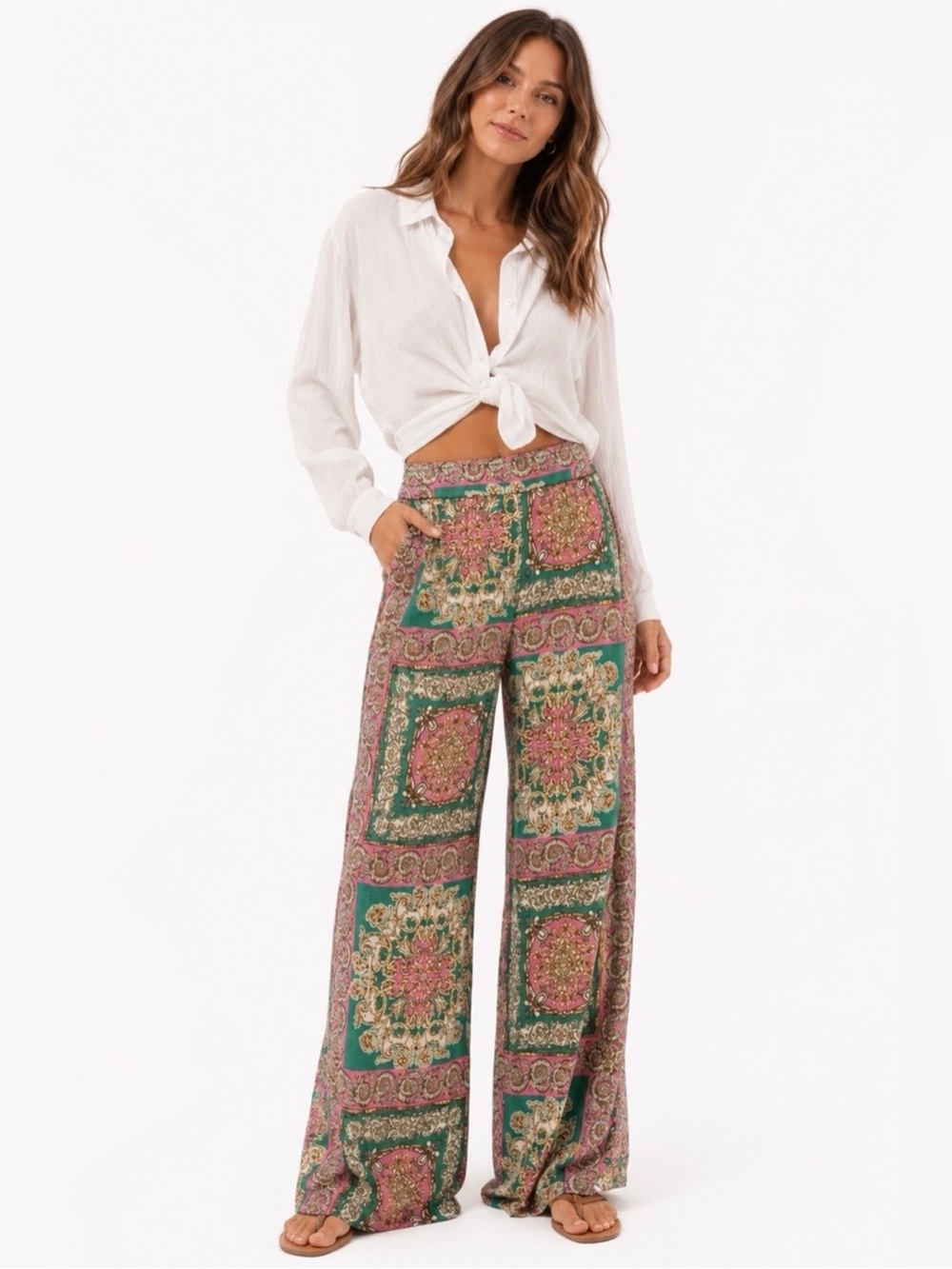 NWOT Bailey 44 Wide Leg Printed Palazzo Pants